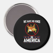 No Kings In America Save I Dissent Minimal Freedom Magnet (Vorderseite/Rückseite)