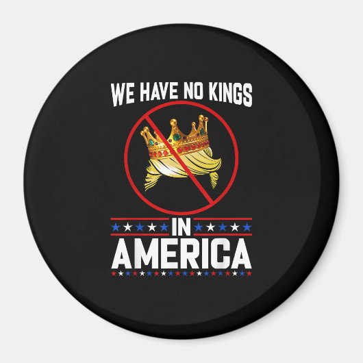 No Kings In America Save I Dissent Minimal Freedom Magnet (Vorne)
