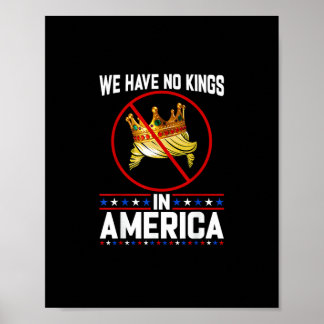 No Kings In America Save I Dissent Minimal Freedom Poster