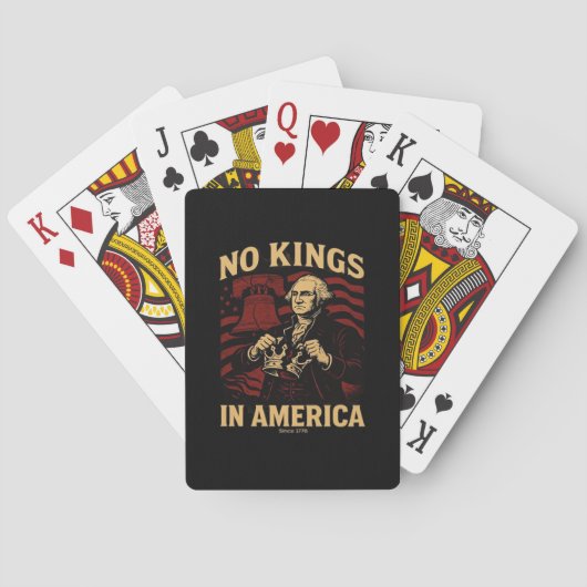 No Kings In America Since 1776 Anti-Donald Trumpp Spielkarten (Rückseite)
