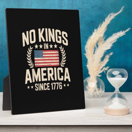 No Kings In America Since 1776 Casual Cool Design Fotoplatte (Seite)