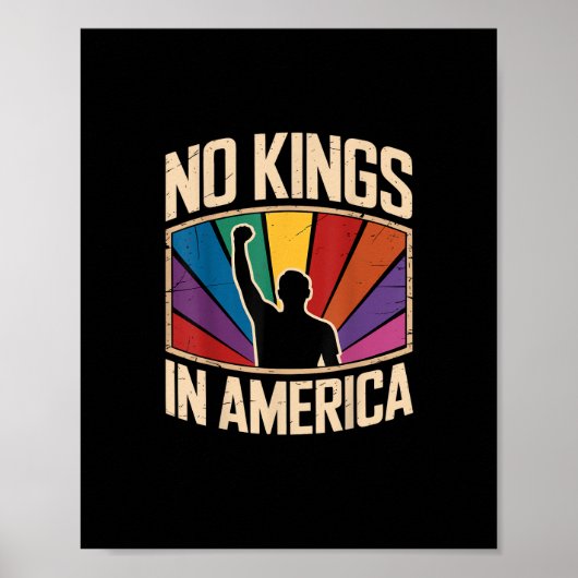 No Kings In America Since 1776 Creative Design Poster (Vorne)