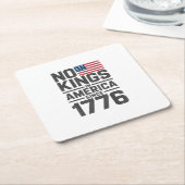 No Kings In America Since 1776 Creative Design Rechteckiger Pappuntersetzer (angewinkelt)