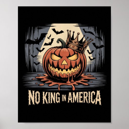 No Kings In America Since 1776 Distressed Usa Flag Poster (Vorne)