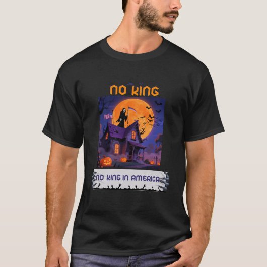 No Kings in America Since 1776 Distressed USA Flag T-Shirt (Vorderseite)