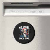 No Kings In America Since 1776 Distressed USA Magnet (In Situ (Geschirrspüler))