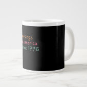 No Kings In America Since 1776 Freedom Anti Crown Jumbo-Tasse (Vorderseite Rechts)