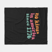 No Kings In America Since 1776 Freedom Classic Fleecedecke (Vorderseite (Horizontal))