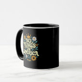 No Kings In America Since 1776 Groovy Style Tasse (Vorderseite Links)