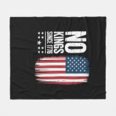 No Kings In America Since 1776 Independence Day Pa Fleecedecke (Vorderseite (Horizontal))