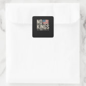 No Kings In America Since 1776 Independence Day Re Quadratischer Aufkleber (Tasche)