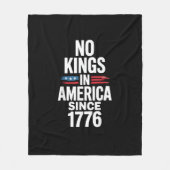 No Kings In America Since 1776 Minimal Clean Fleecedecke (Vorderseite)