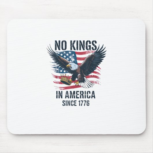 No Kings In America Since 1776 Minimal Clean Mousepad (Vorne)