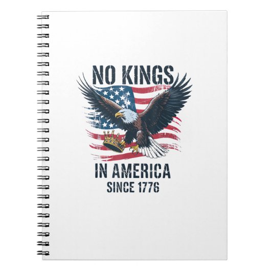 No Kings In America Since 1776 Minimal Clean Notizblock (Vorderseite)