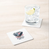 No Kings In America Since 1776 Minimal Clean Rechteckiger Pappuntersetzer (Vor Ort)