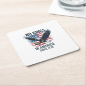 No Kings In America Since 1776 Minimal Clean Rechteckiger Pappuntersetzer (angewinkelt)