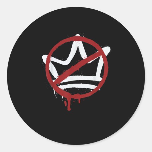 No Kings In America Since 1776 Minimal Clean Runder Aufkleber (Vorderseite)