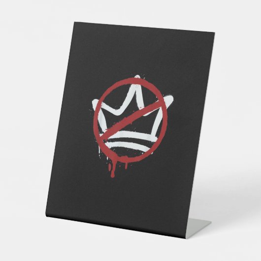 No Kings In America Since 1776 Minimal Clean Sockelschild (Vorderseite)