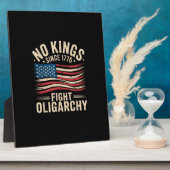 No Kings In America Since 1776  Oligarchy Patrioti Fotoplatte (Seite)