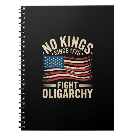 No Kings In America Since 1776 Oligarchy Patrioti Notizblock (Vorderseite)