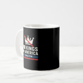 No Kings In America Since 1776 Patriotic Graphic D Kaffeetasse (Vorderseite Links)
