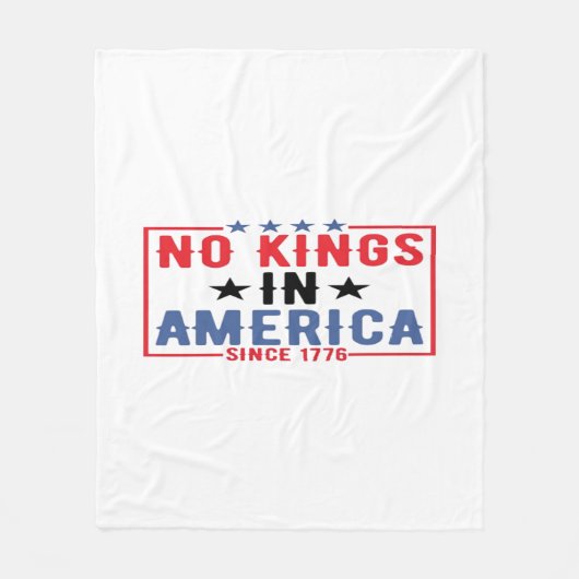 No Kings In America Since 1776 Patriotic Independe Fleecedecke (Vorderseite)