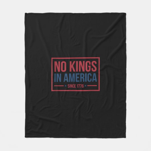 No Kings In America Since 1776 Patriotic Retro Cla Fleecedecke (Vorderseite)