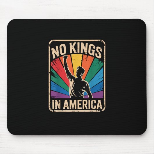 No Kings In America Since 1776 Patriotic Style Mousepad (Vorne)