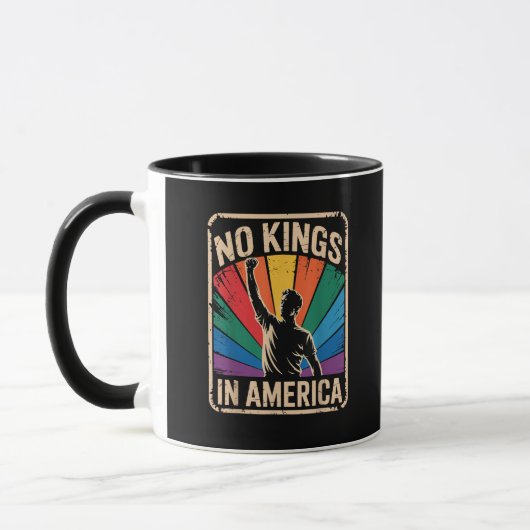 No Kings In America Since 1776 Patriotic Style Tasse (Links)