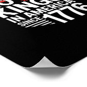 No Kings In America Since 1776 Protest Creative St Poster (Ecke)