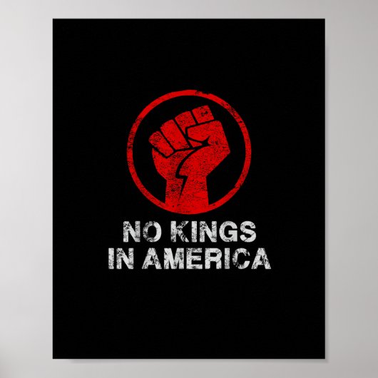 No Kings In America Since 1776 Resist 8647 US Flag Poster (Vorne)