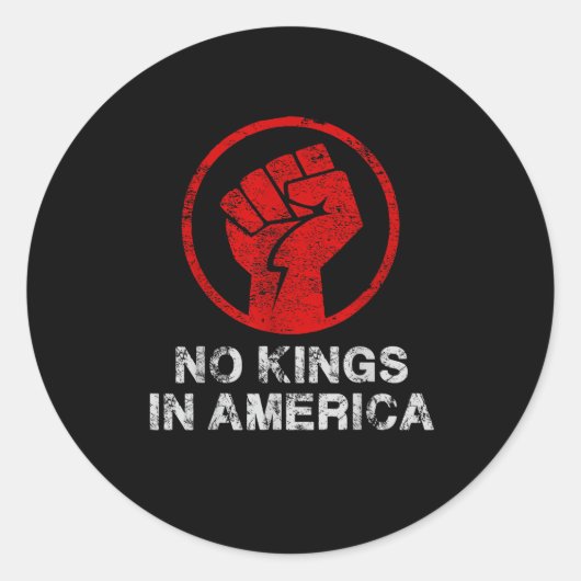 No Kings In America Since 1776 Resist 8647 US Flag Runder Aufkleber (Vorderseite)