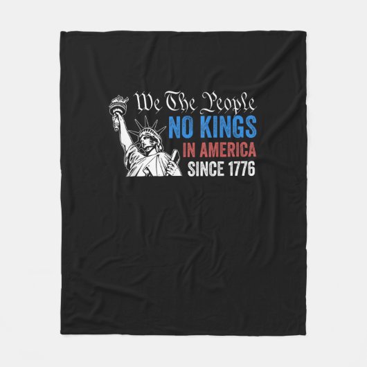 No Kings In America Since 1776 Retro Classic Fleecedecke (Vorderseite)