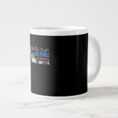 No Kings In America Since 1776 Retro Classic Jumbo-Tasse (Vorderseite Rechts)
