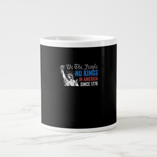 No Kings In America Since 1776 Retro Classic Jumbo-Tasse (Vorderseite)
