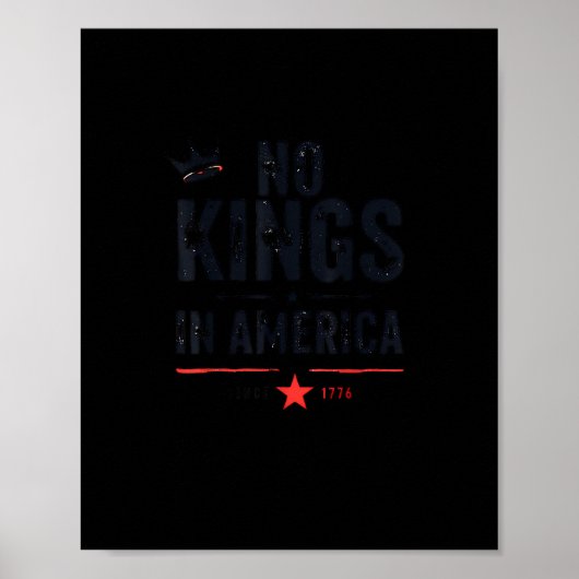 No Kings In America Since 1776 Retro Style Poster (Vorne)