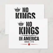No Kings In America Since 1776 Save The Date (Vorne/Hinten)