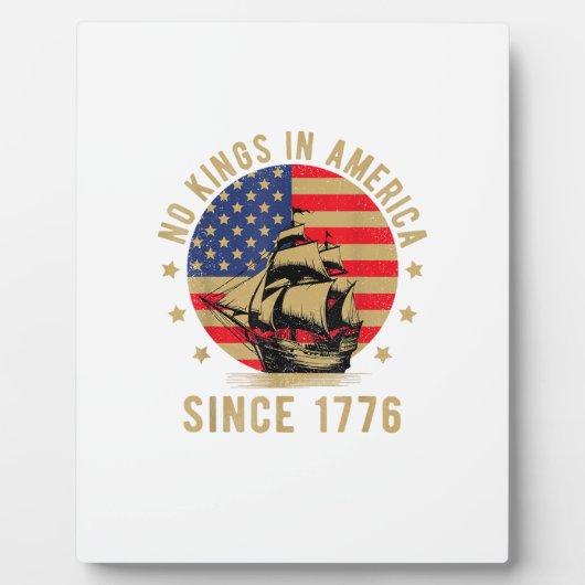 No Kings In America Since 1776 US Flag Patriotic  Fotoplatte (Vorderseite)