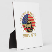 No Kings In America Since 1776 US Flag Patriotic  Fotoplatte (Seite)