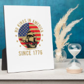 No Kings In America Since 1776 US Flag Patriotic  Fotoplatte (Seite)