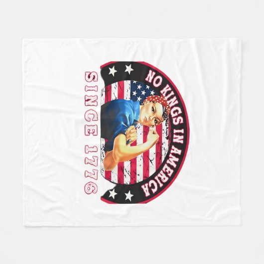 No Kings In America Since 1776 USA Flag Save Esse Fleecedecke (Vorderseite (Horizontal))