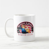 No Kings In America Since 1776 USA Flag Save Esse Kaffeetasse (Links)