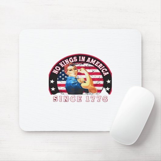 No Kings In America Since 1776 USA Flag Save Esse Mousepad (Mit Mouse)