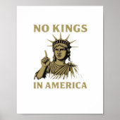 No Kings In America Statue Of No Kings Day Protes Poster (Vorne)