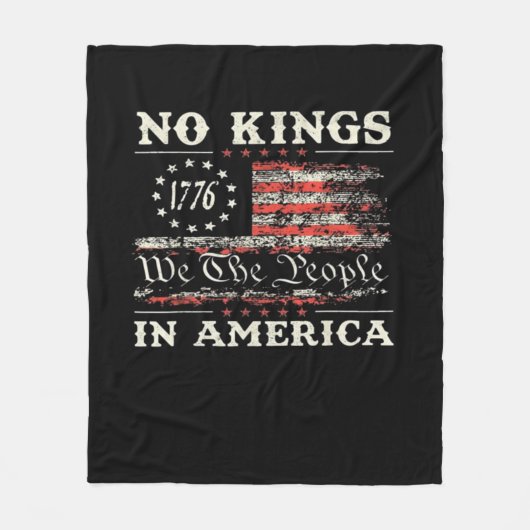 No Kings In America United States Independence Cla Fleecedecke (Vorderseite)