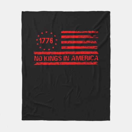 No Kings In America United States Independence Cla Fleecedecke (Vorderseite)