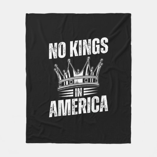 No Kings In America United States Independence Vin Fleecedecke (Vorderseite)