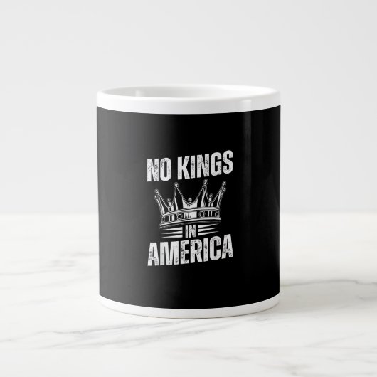 No Kings In America United States Independence Vin Jumbo-Tasse (Vorderseite)