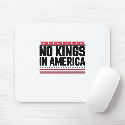 No Kings In America USA Bold Design Mousepad (Mit Mouse)