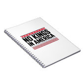No Kings In America USA Bold Design Notizblock (Rechte Seite)